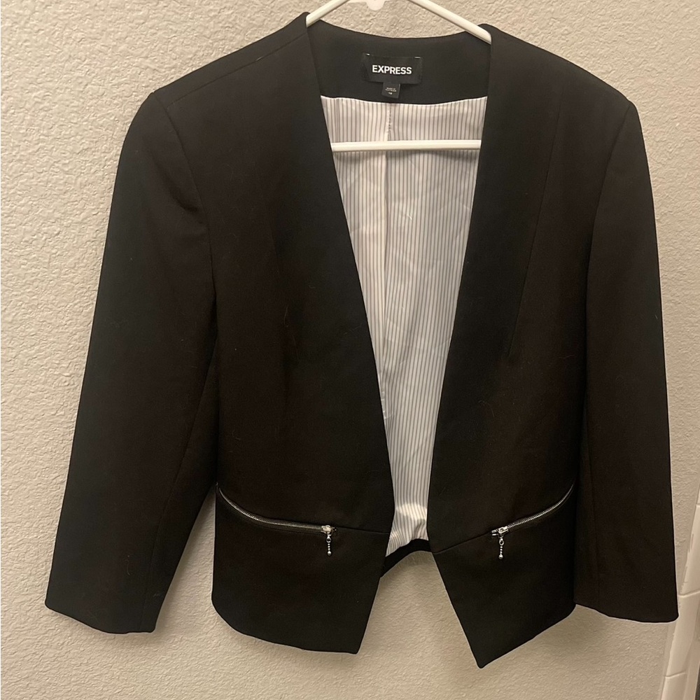 Express | Cropped suit jacket | Black | size 10